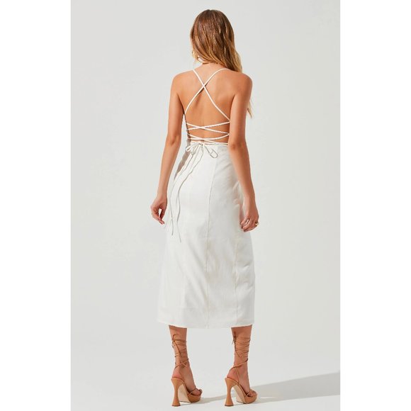 NWT ASTR Women's Brayden Strappy Back Midi Dress - Picture 4 of 10